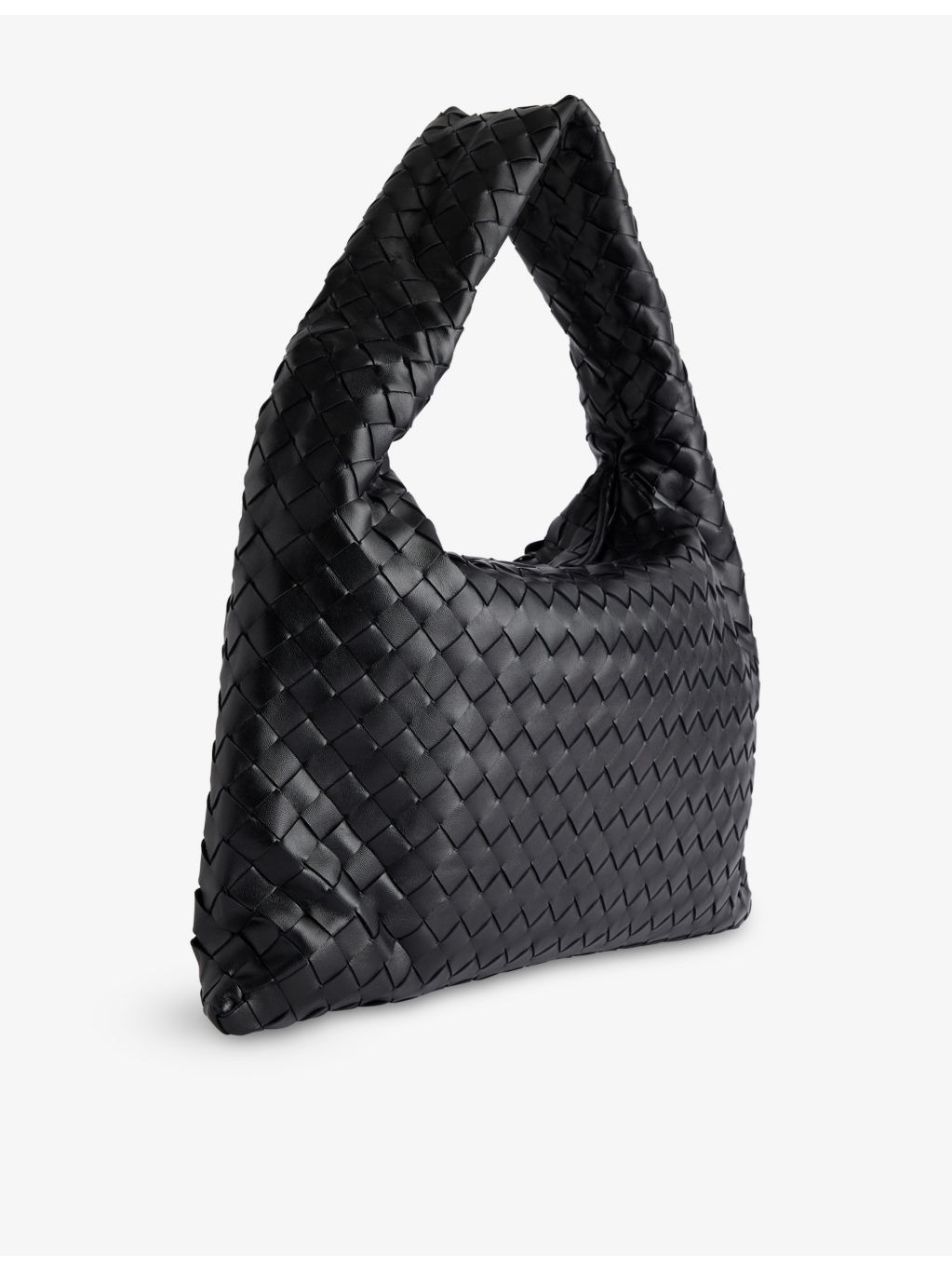 Intrecciato-weave medium leather hobo bag - 5