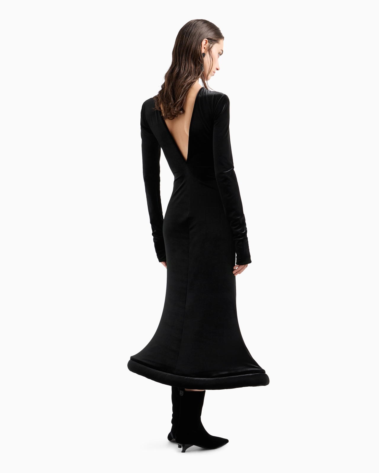 Long dress with domed, padded hem - 3