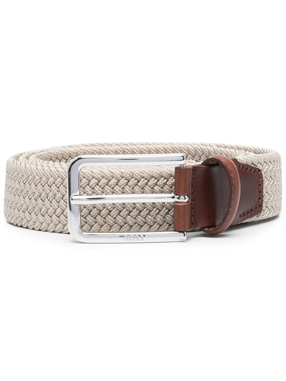 woven engraved-logo belt - 1