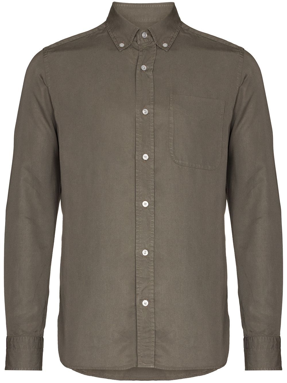 button-down long sleeve shirt - 1