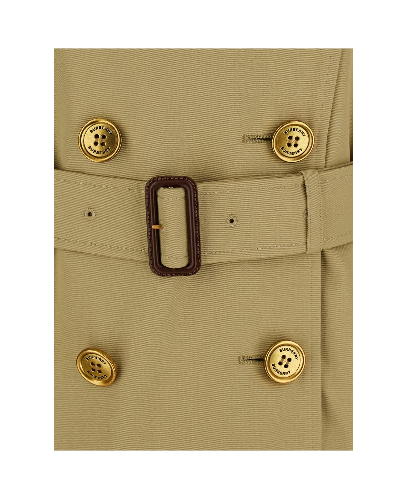 Sage Green Gabardine Waterloo Trench Coat - 3