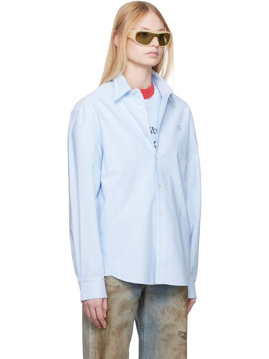 Blue Oxford Cloth Shirt - 2