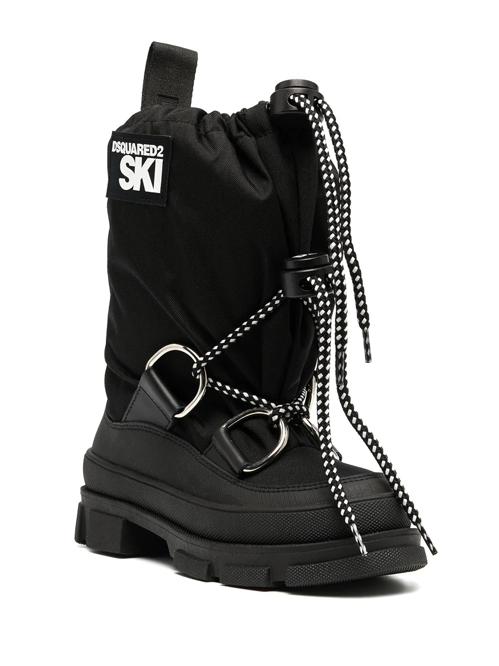 drawstring-fastening logo ski boots - 2