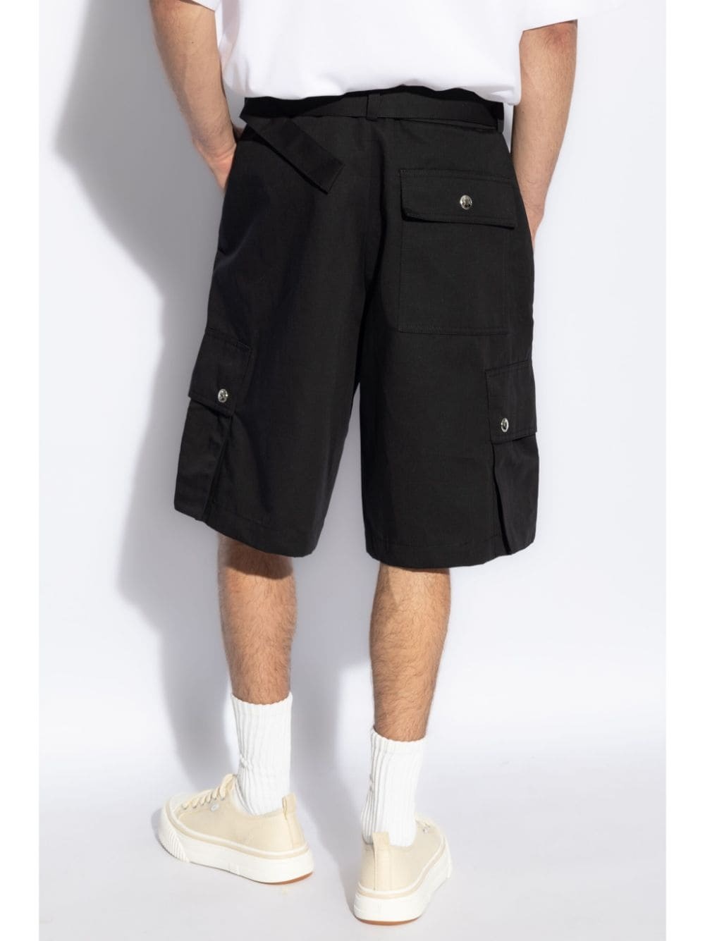 belted cargo shorts - 4