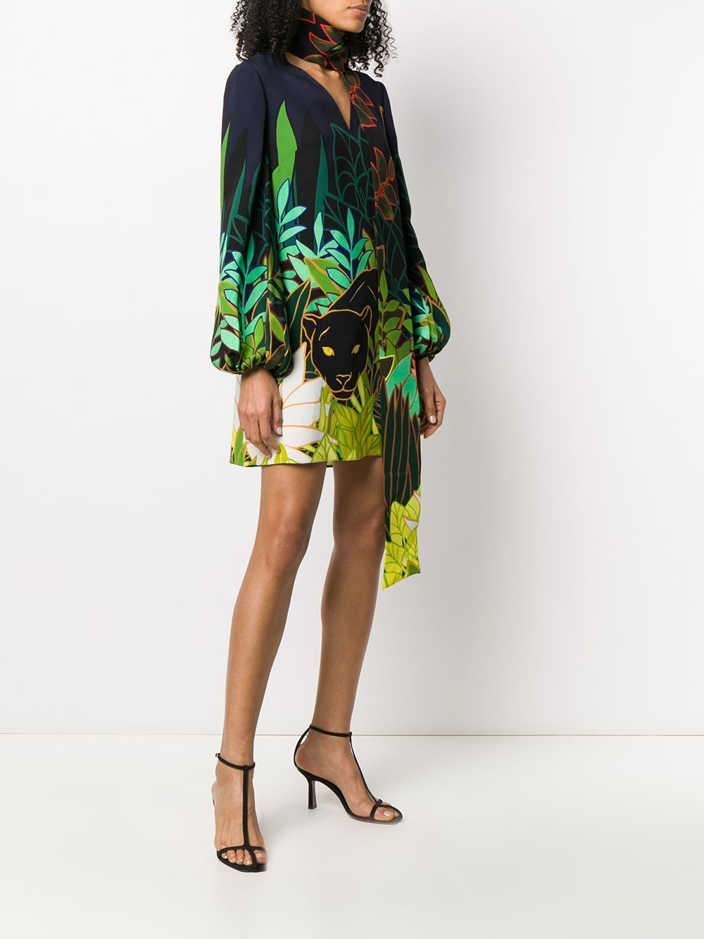 Panther in the Jungle bow collar dress - 3