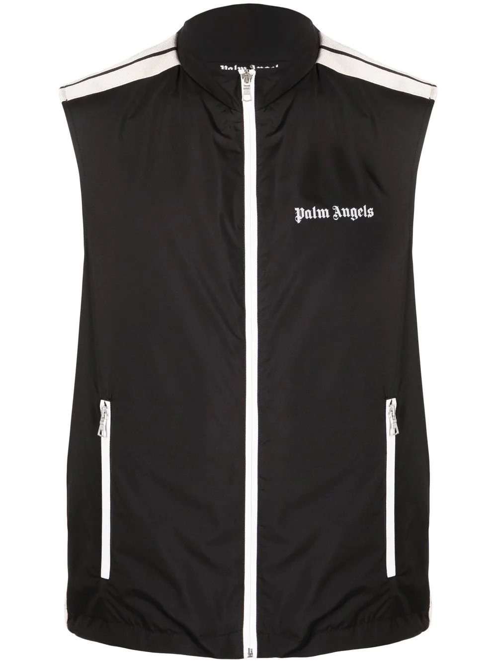 logo-print zip-front jacket - 1