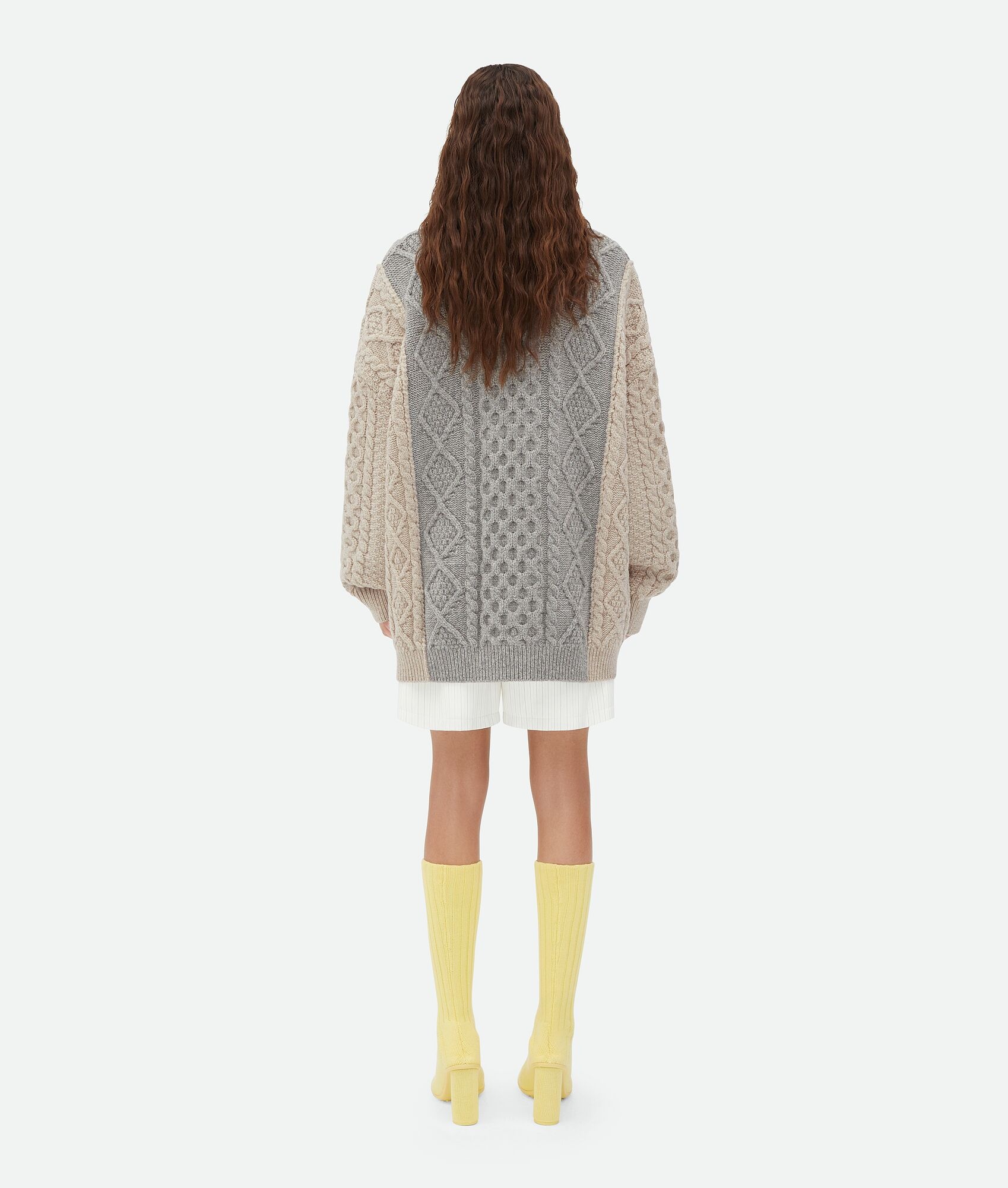 Aran Patchwork Wool Jumper - 3