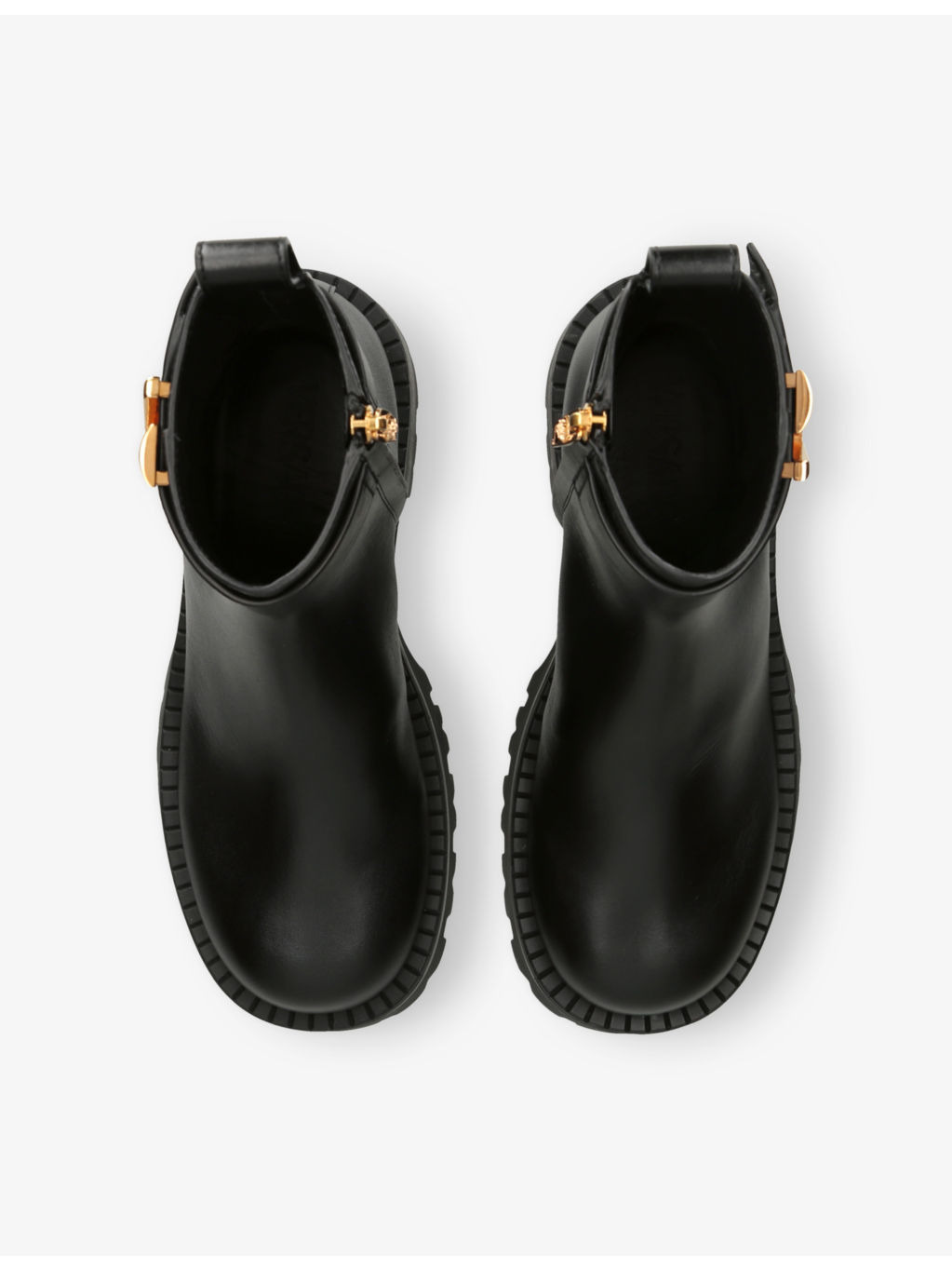 Logo-Embellished Leather Heeled Ankle Boots - 2