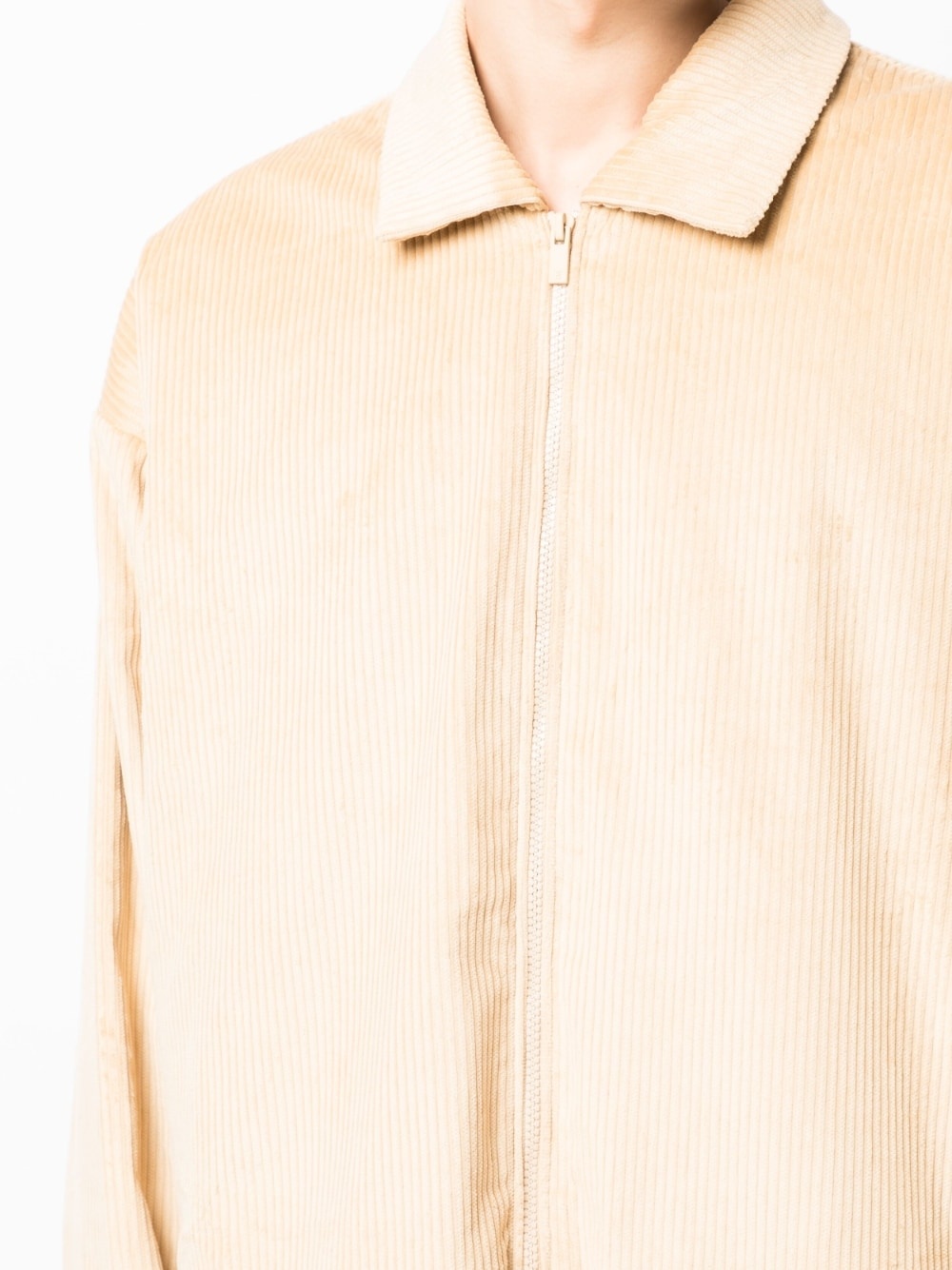 corduroy zip-up shirt jacket - 5