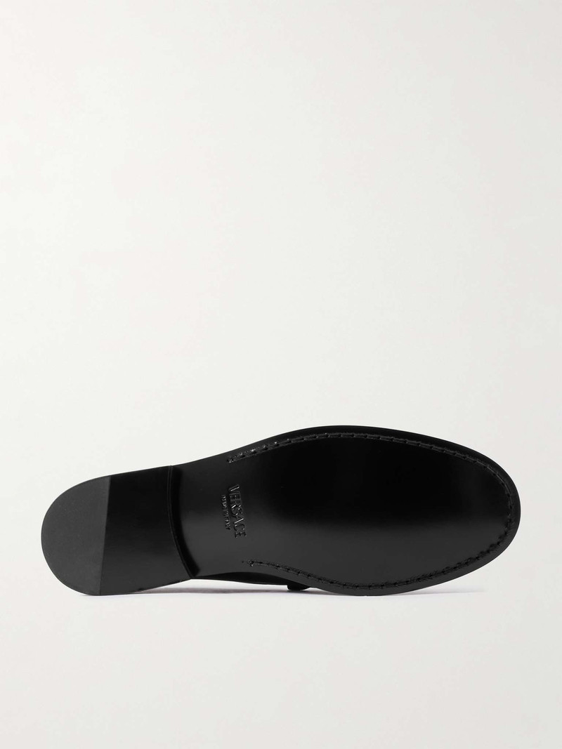 Horsebit-Embellished 두 톤 가죽 Loafers 3