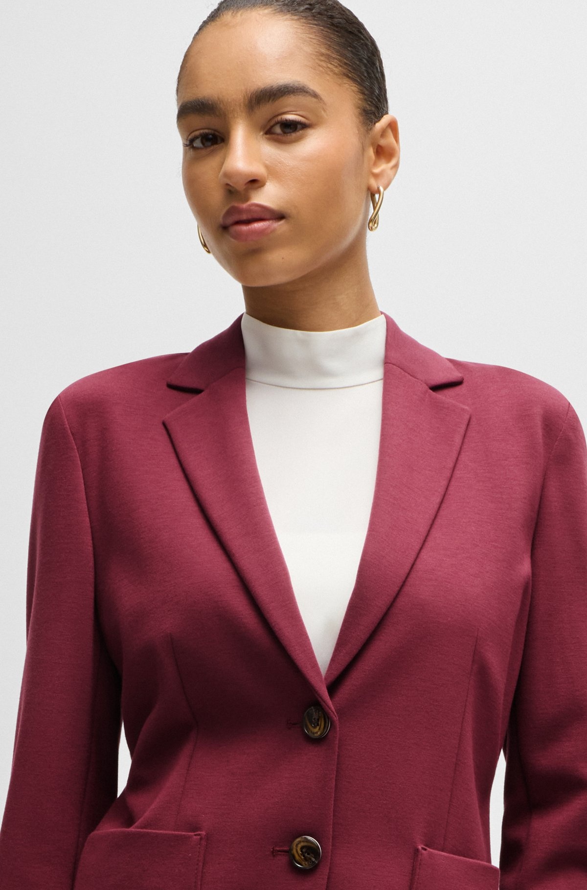 EXTRA-SLIM-FIT JACKET IN STRETCH FABRIC - 5