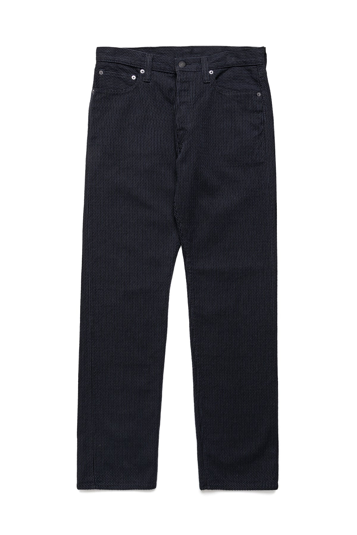 1170-1-BK Sashiko 5P Pants Loose Fit - Grey x Black - 1