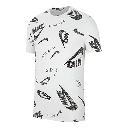 Nike Sportswear Full Logo Short Sleeve 'White' CU9084-100 - 1