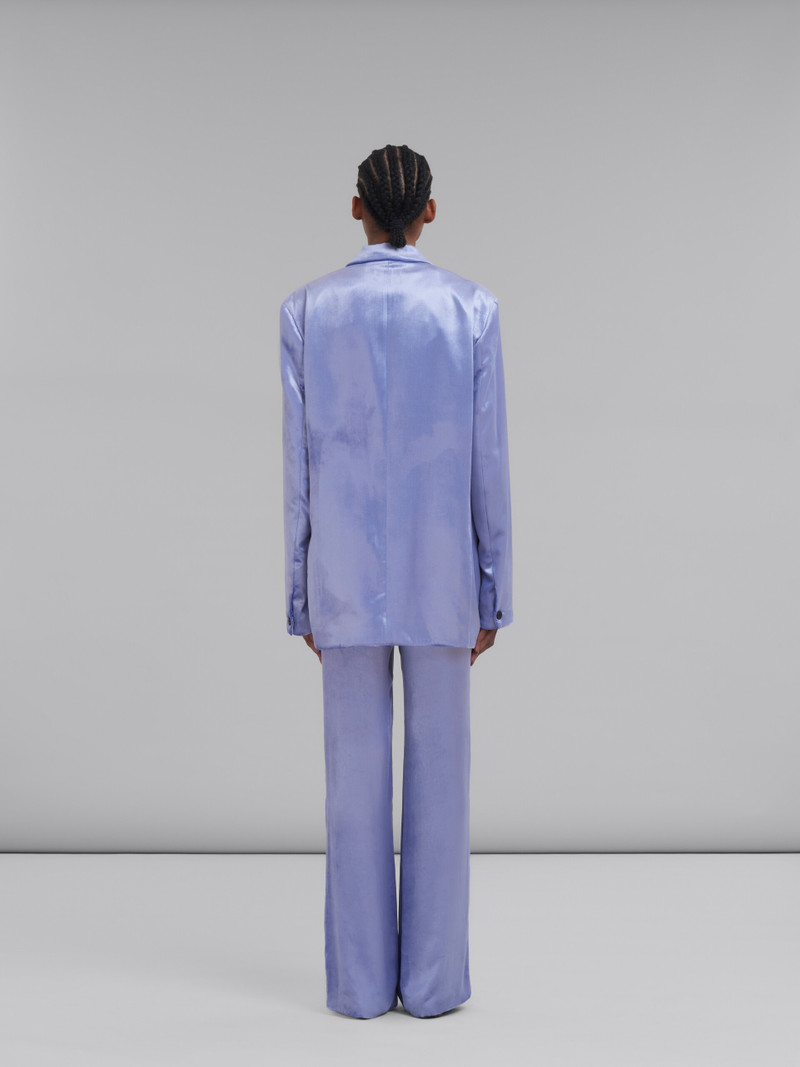LILAC SINGLE-BREASTED VELVET BLAZER 3