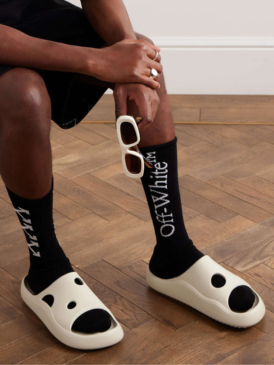 Off-White Meteor Cutout Rubber Slides outlook