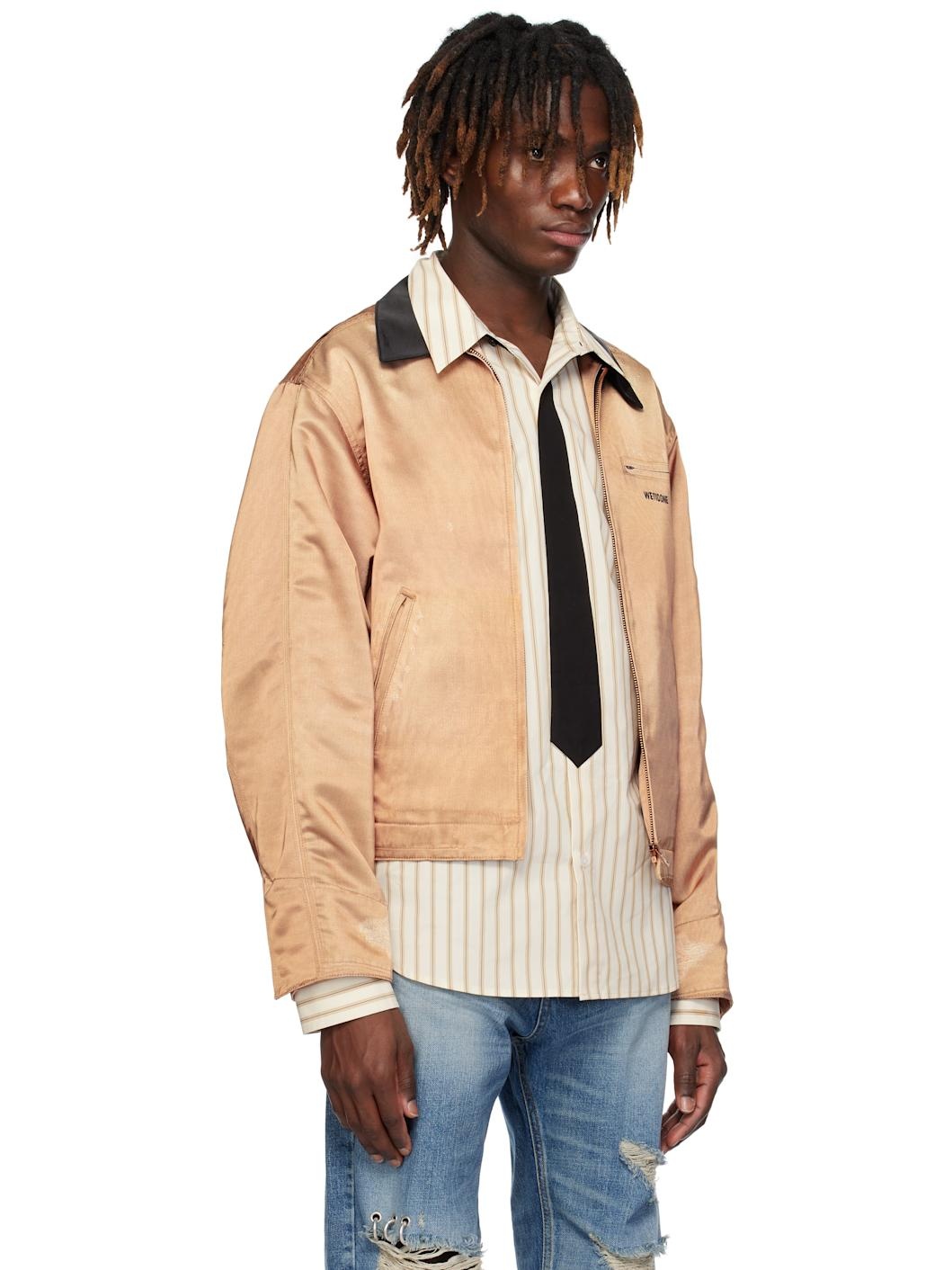 Beige Printed Work Jacket - 2
