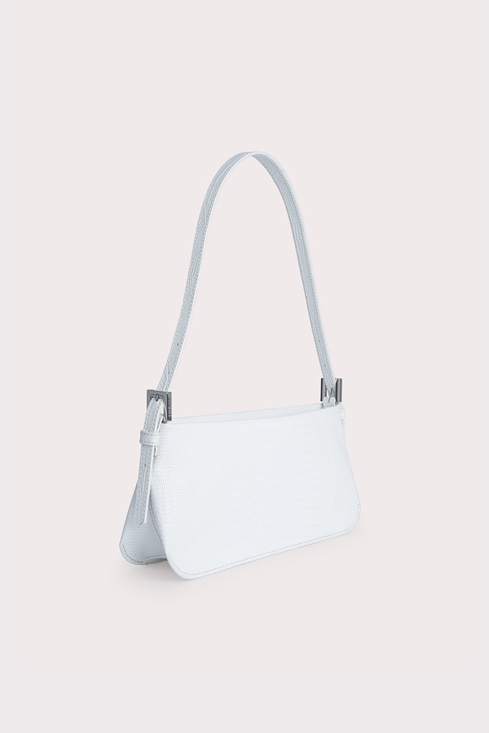 Dulce White Lizard Embossed Leather 2