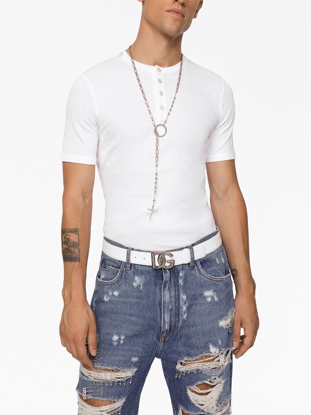 button placket T-shirt - 5