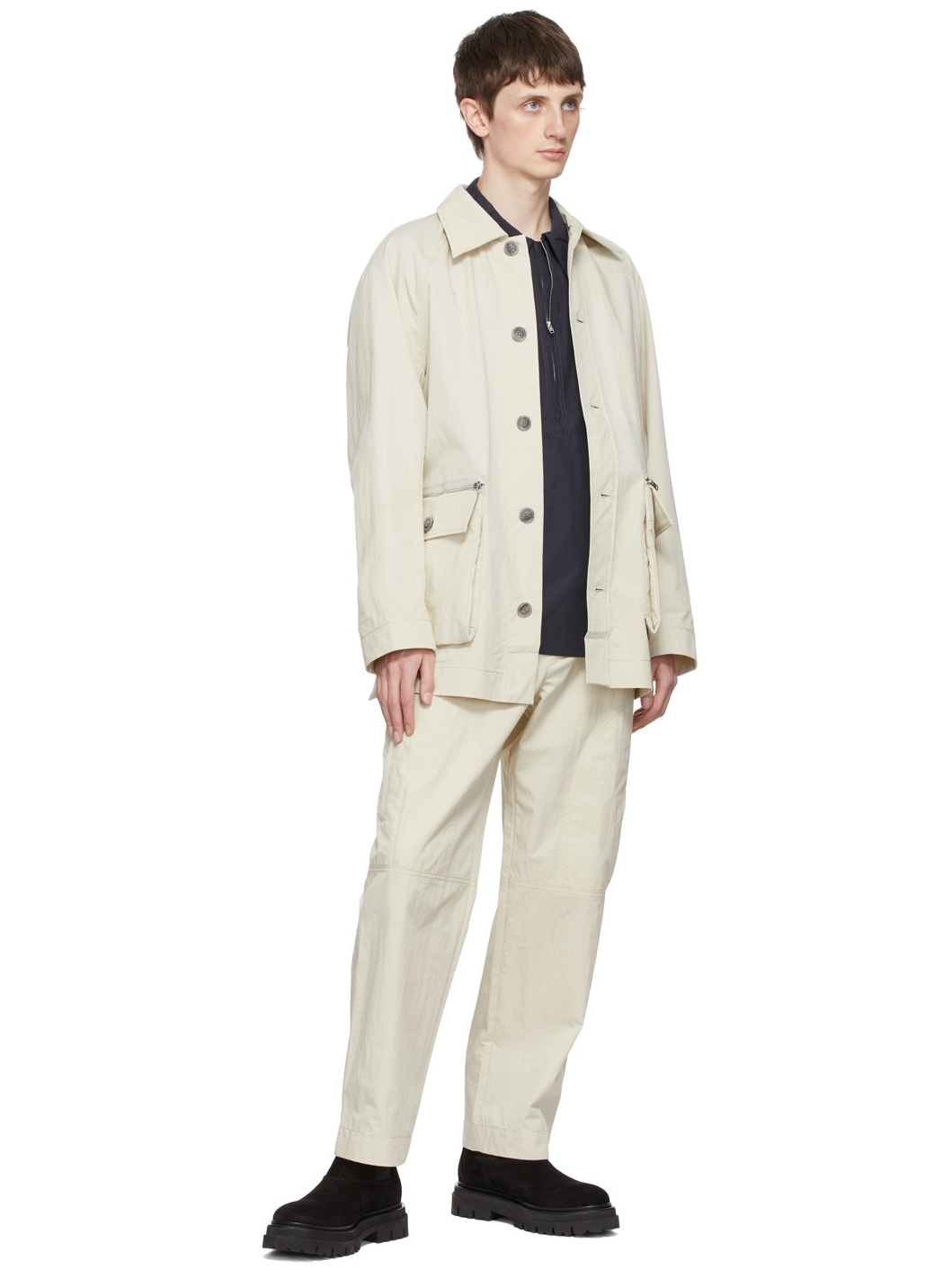 Beige Chore Jacket - 4