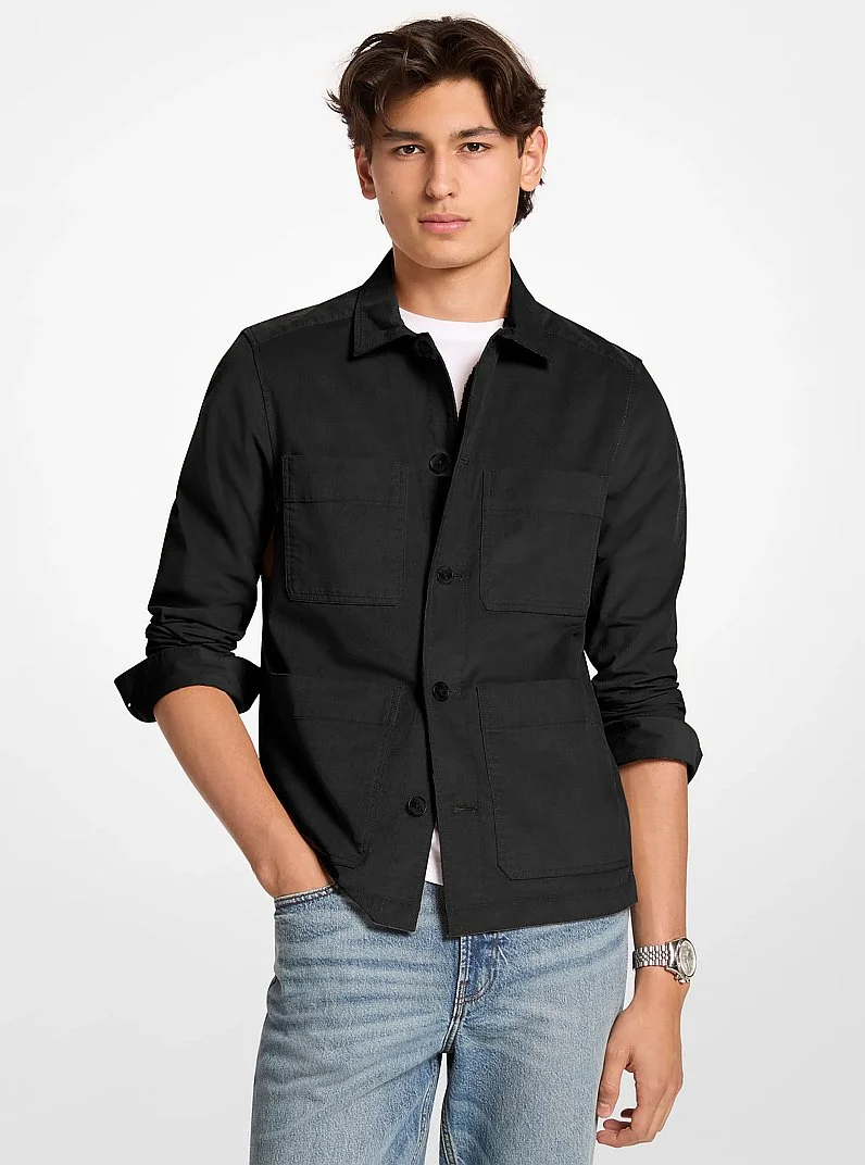 Cotton Blend Shirt Jacket - 1
