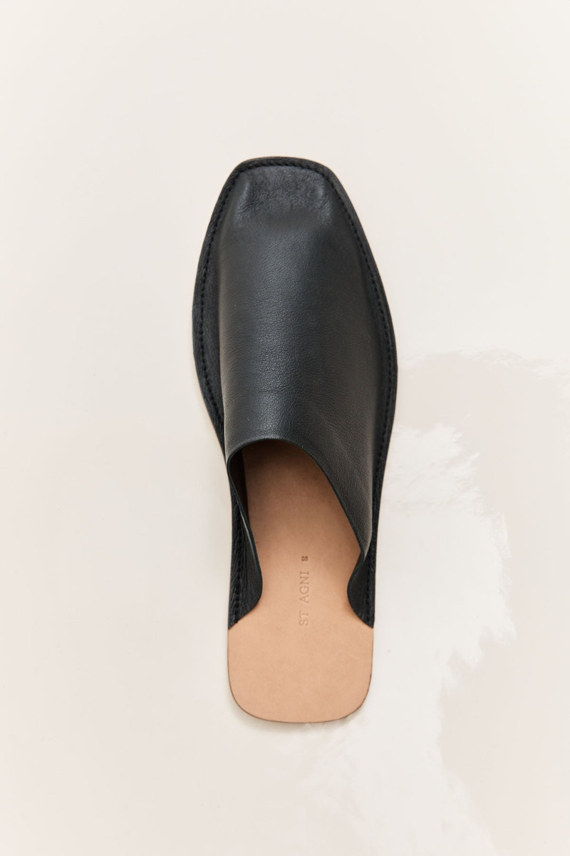 ST. AGNI Lounge Slides - Black outlook
