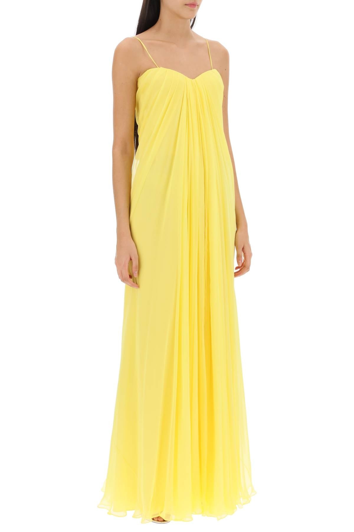 Alexander Mcqueen Silk Chiffon Bustier Gown Women - 2