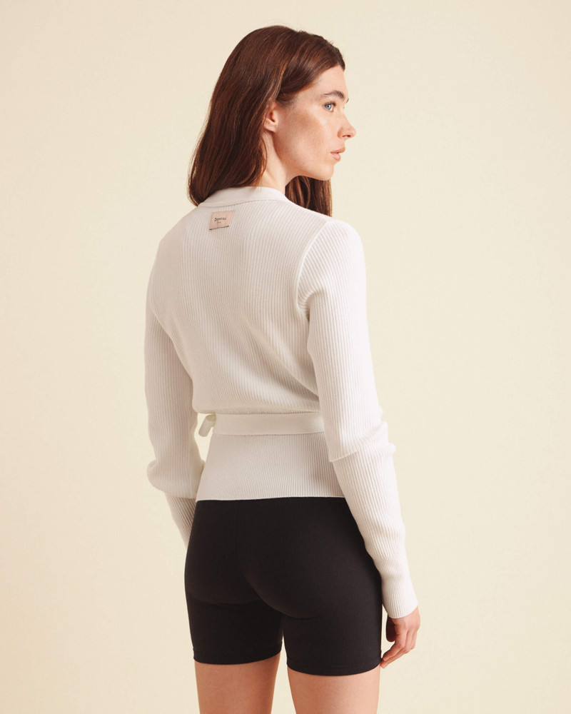 Rib-knit wrap-over 4