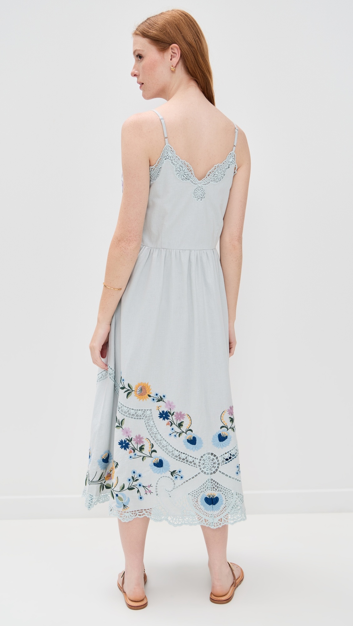 Celia Embroidery Slip Dress - 2