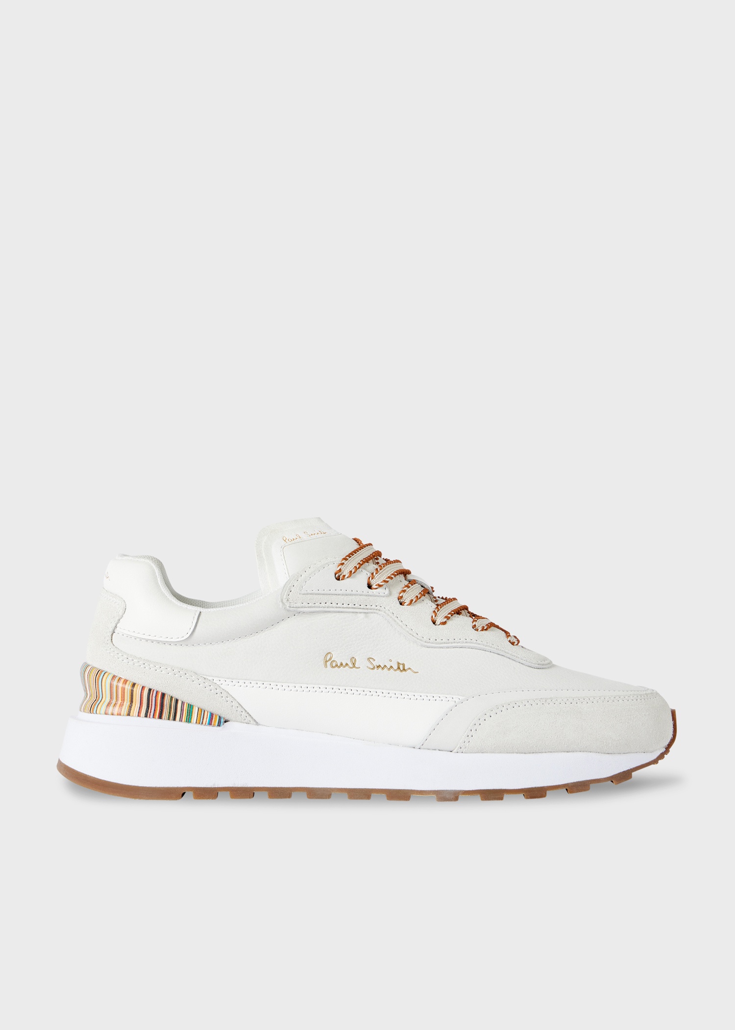 White Leather 'Aston' Trainers - 1