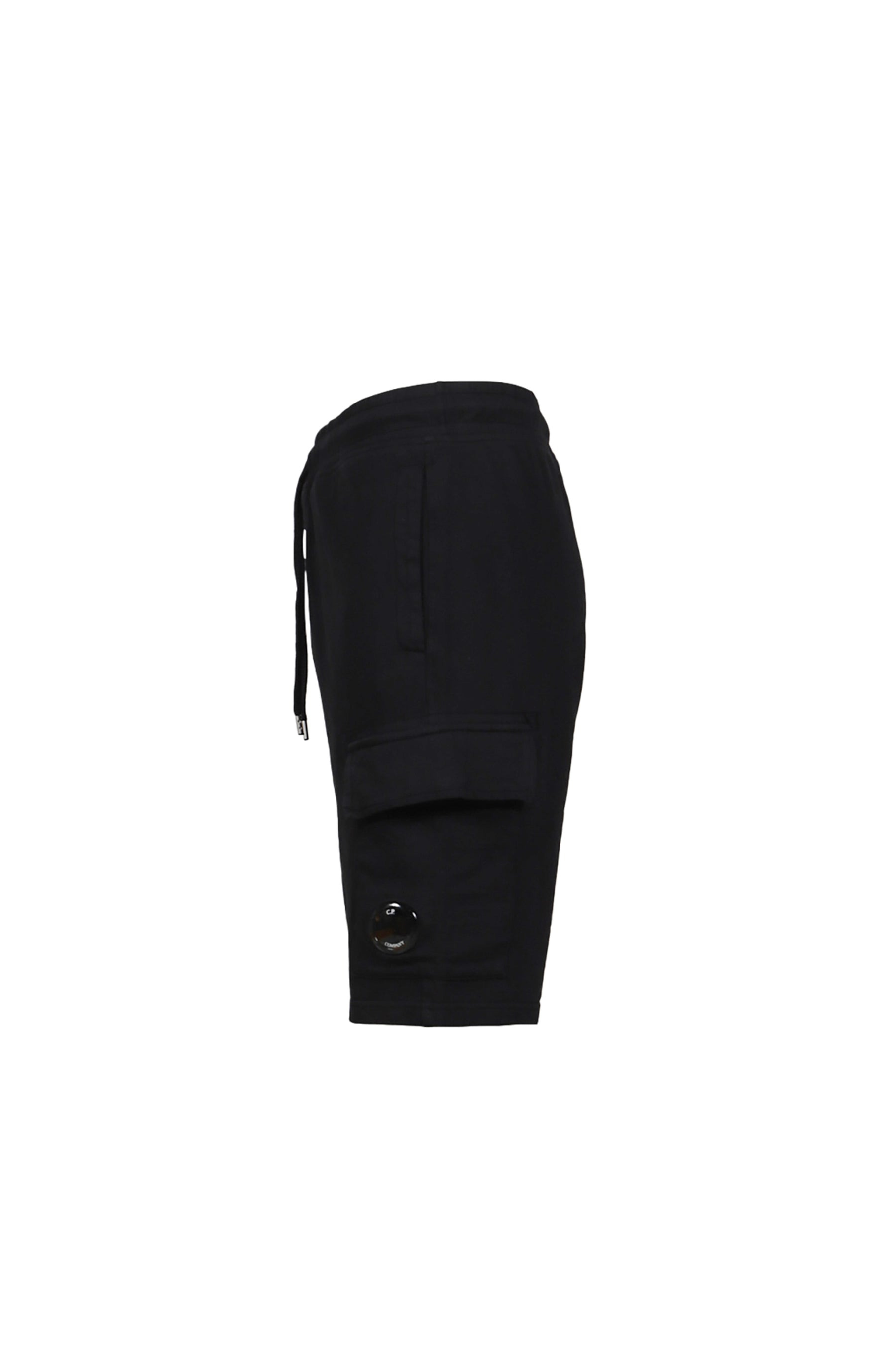 LIGHT FLEECE CARGO LENS SHORTS / BLK - 7