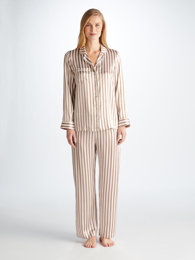 Women's Pajamas Brindisi 110 Silk Satin Gold - 3
