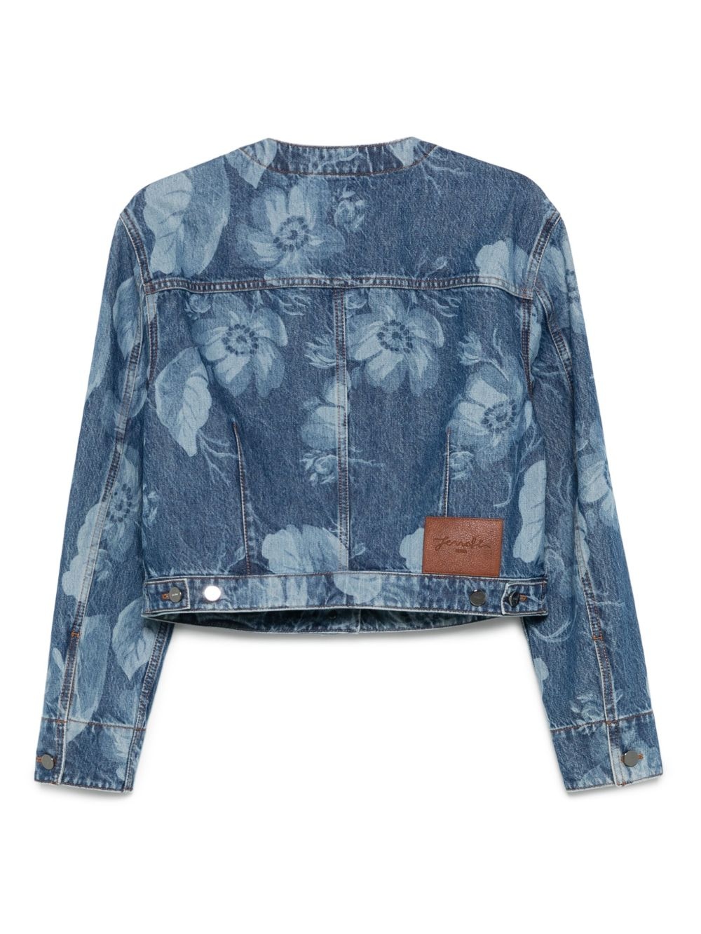 printed denim jacket - 2
