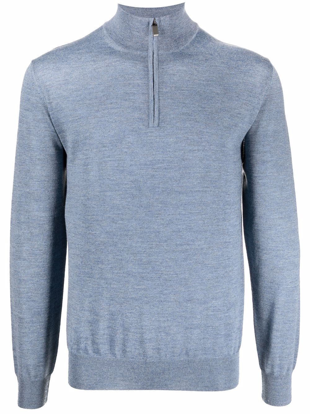 half-zip high-neck jumper - 1