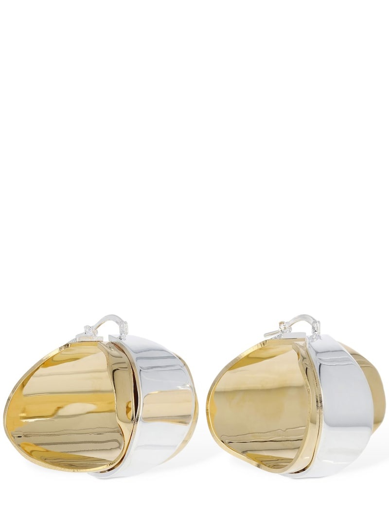 Bicolor hoop earrings - 3