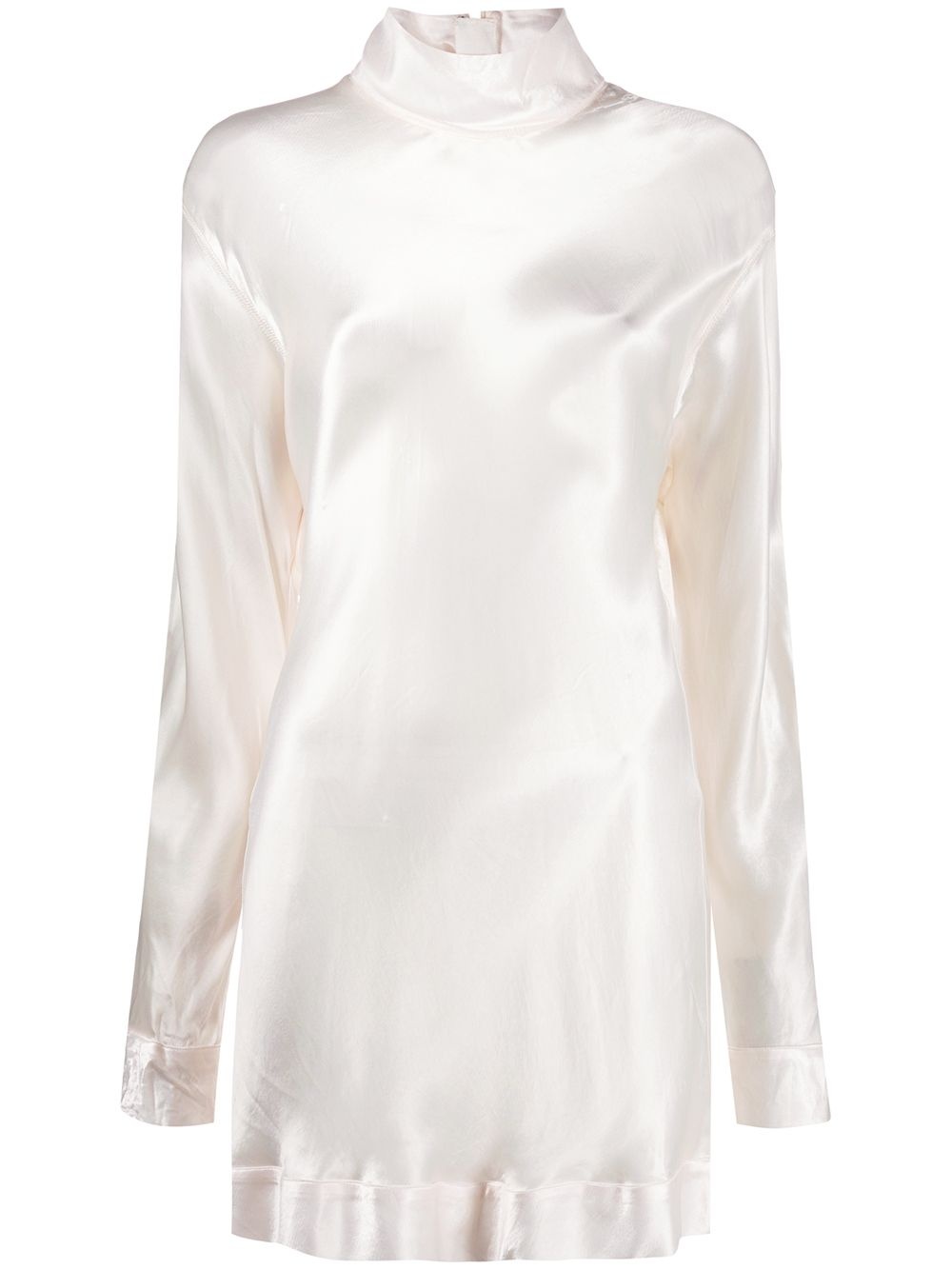 frilled hem high-neck blouse - 1