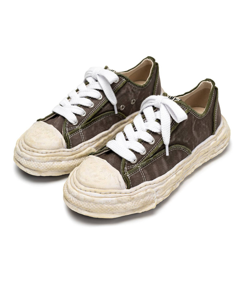 "PETERSON23" OG Sole Vintage Effect Embroidered Canvas Low-top Sneaker 20