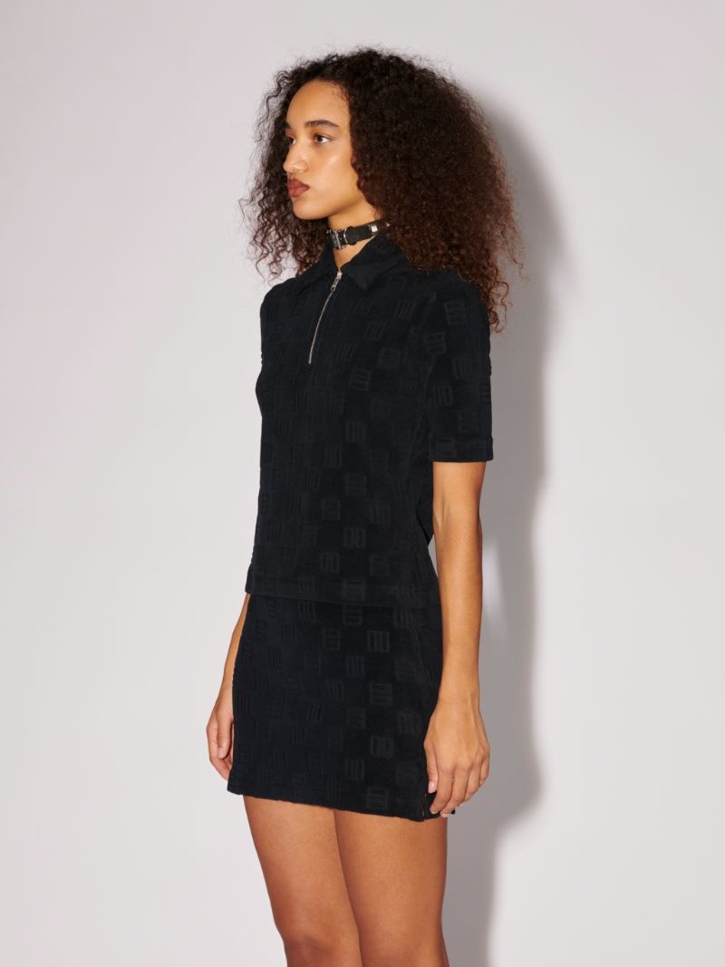 MONOGRAM ZIPPED MINI POLO - 5