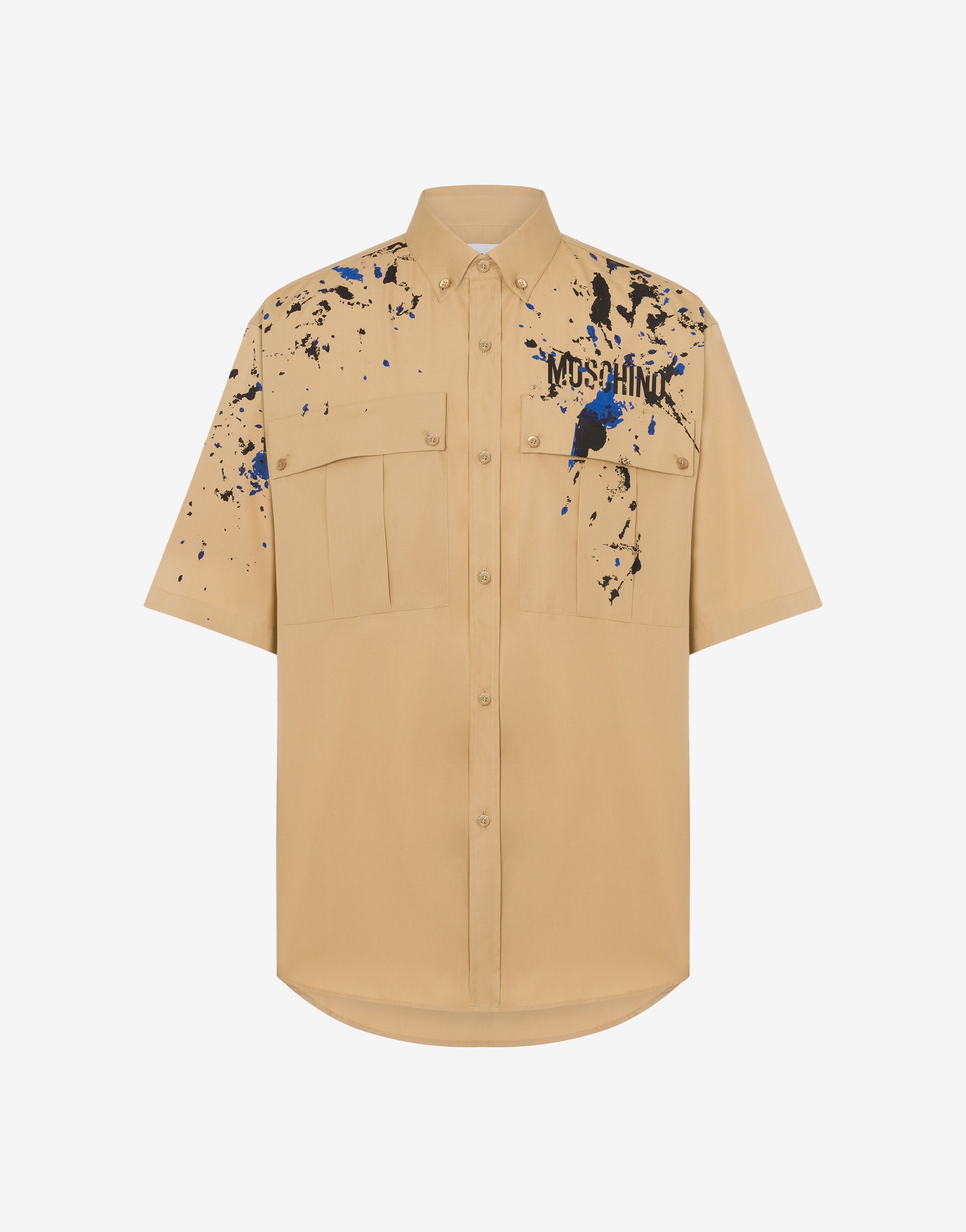 PAINTED EFFECT POPLIN SHIRT - 1