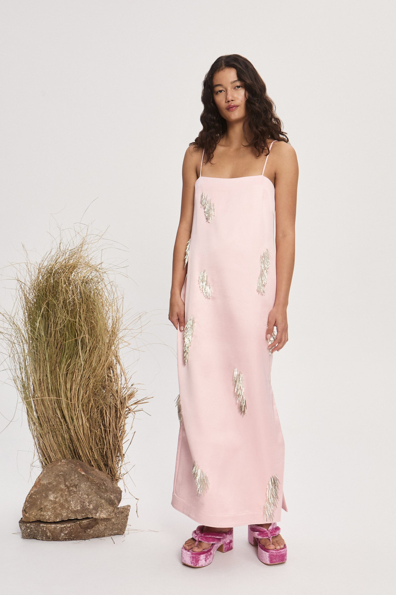 ALÉMAIS Cindy Embellished Slip Dress outlook