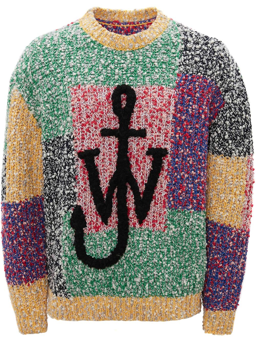 Anchor patchwork crewneck jumper - 1