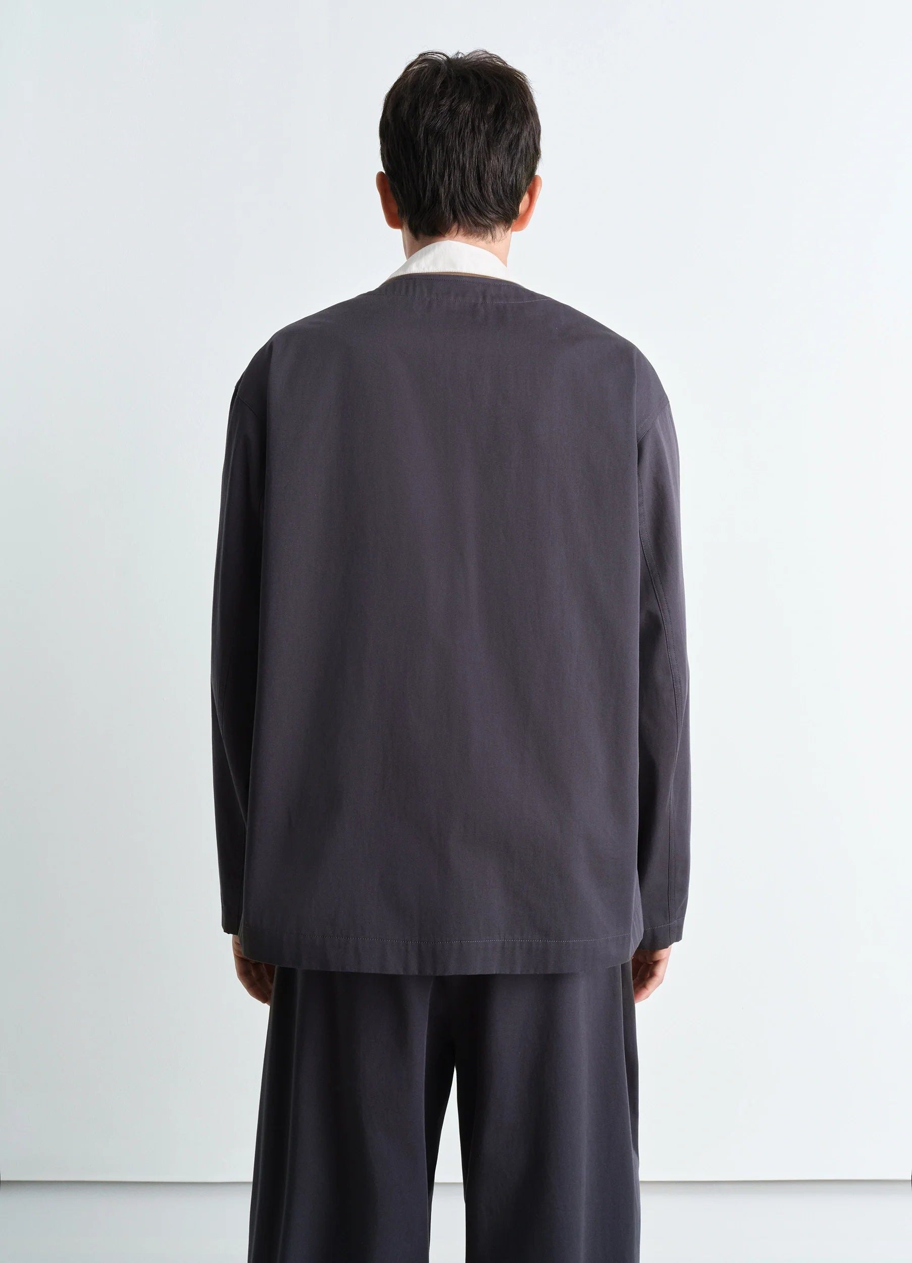 COLLARLESS OVERSHIRT - 4