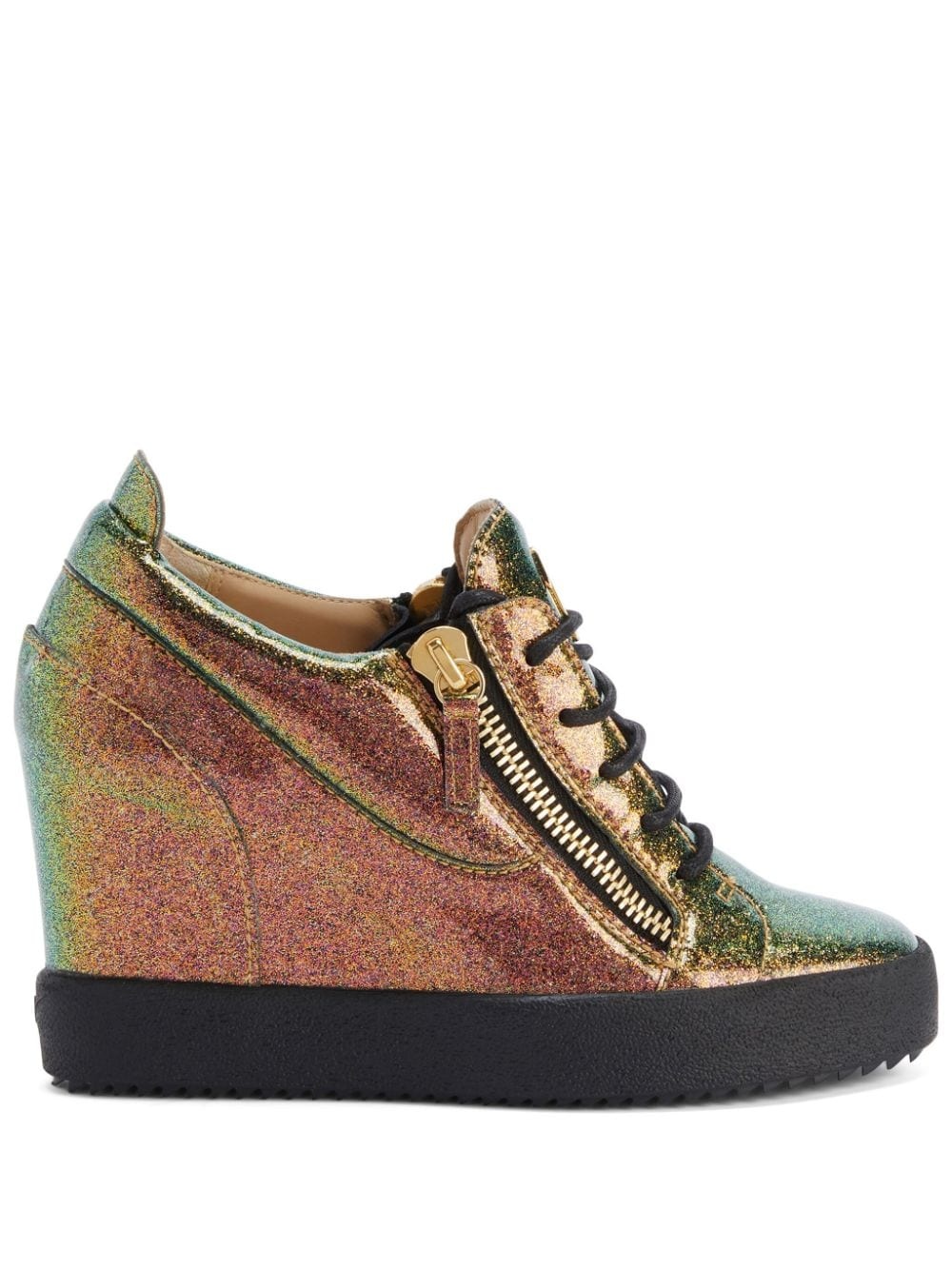 Addy glitter wedge sneakers - 1