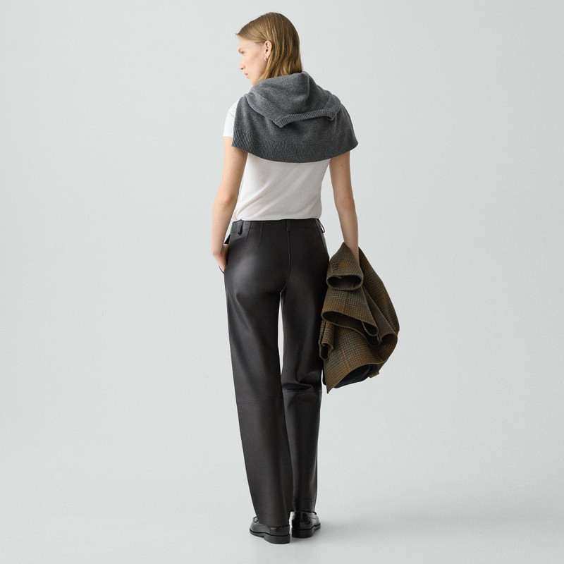 Theory Classic Straight Pant in Sleek Leather outlook
