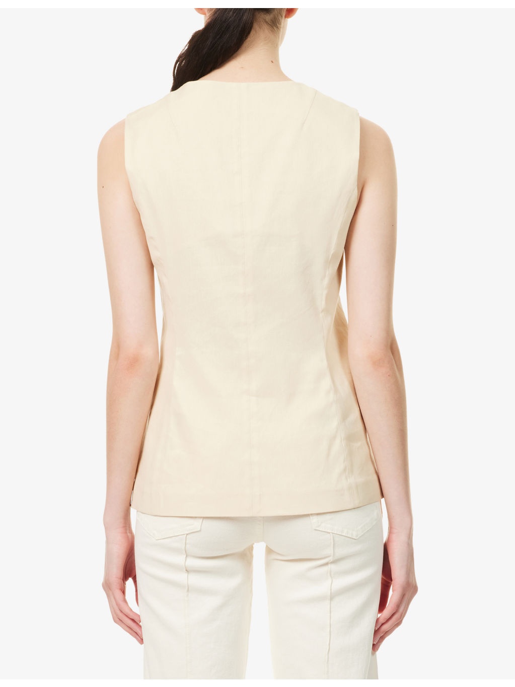 Slade Flap-Pocket Linen-Blend Vest - 4