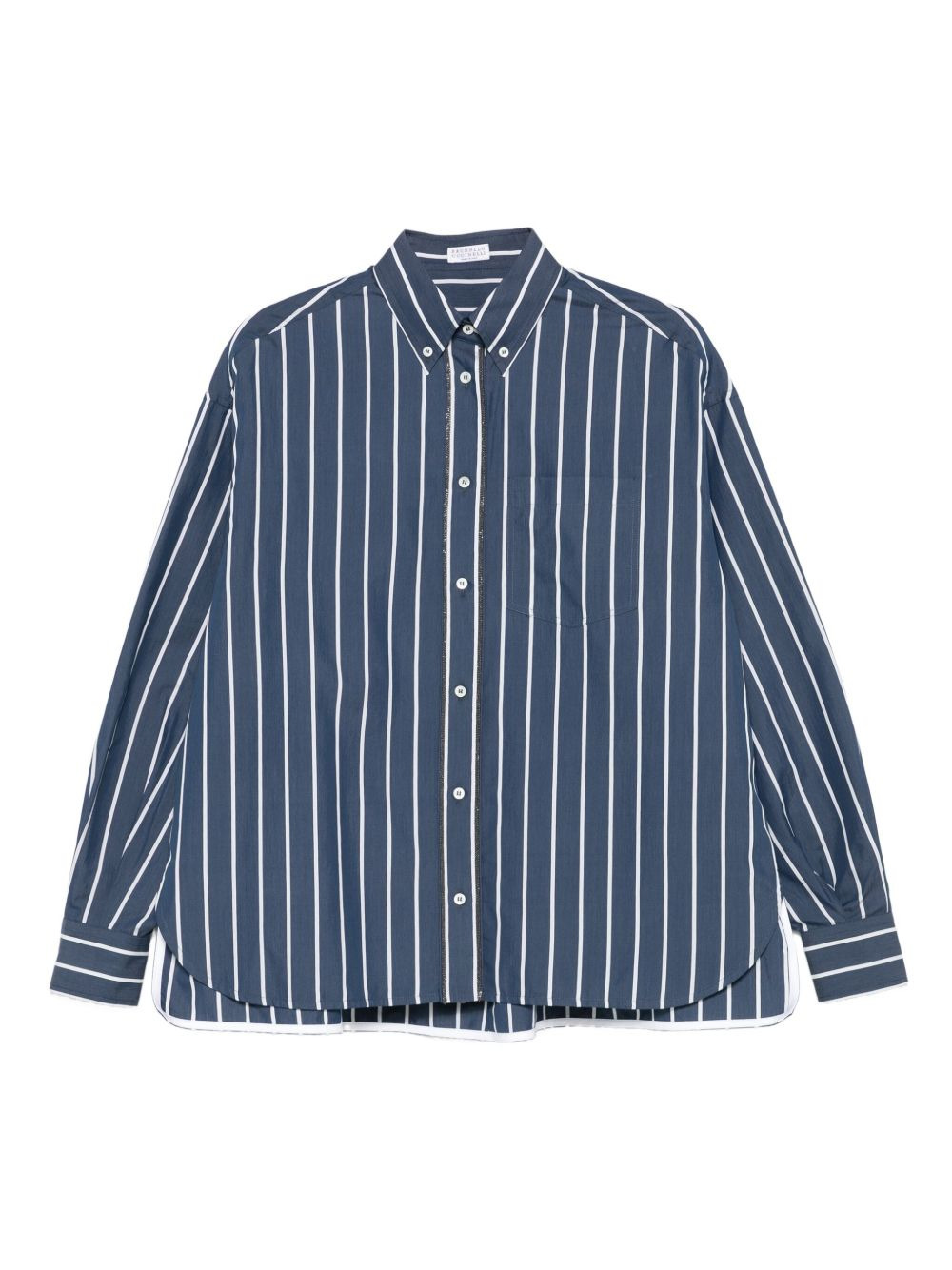 Brunello Cucinelli Women Striped Cotton Shirt - 1