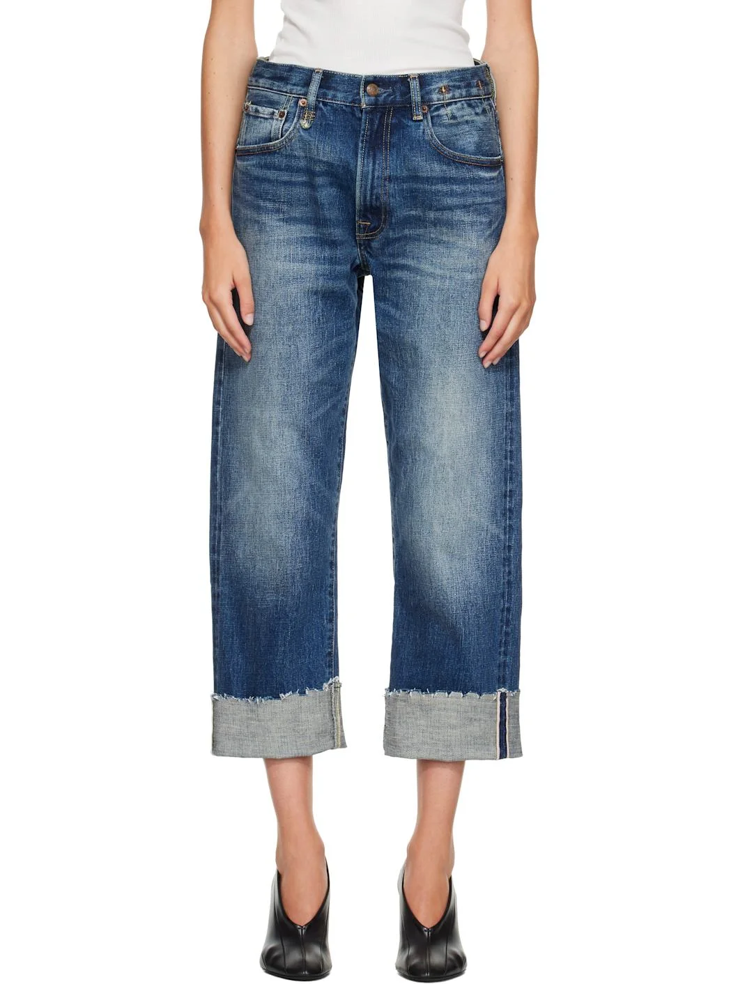 Blue Cuffed X-Boyfriend Jeans - 1