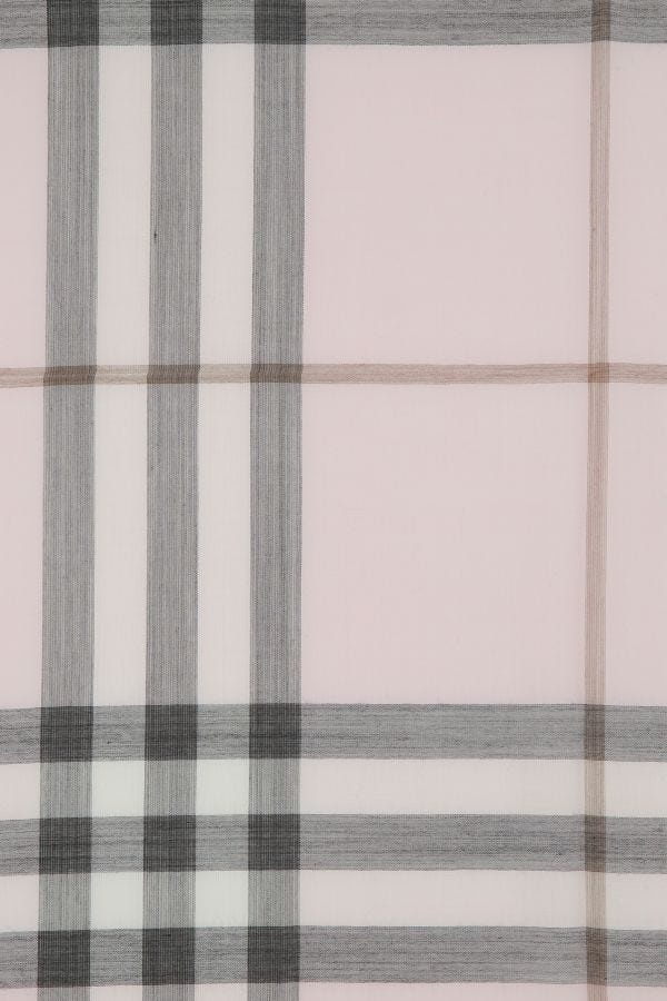 スカーフ Burberry Embroidered wool blend foulard (8078781 B1017) Burberry Burberry Unisex Embroidered Wool Blend Foulard