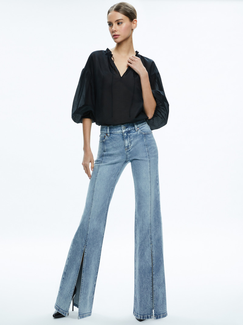 SEDONA LOW RISE CENTER FRONT SLITS FLARE JEAN 6