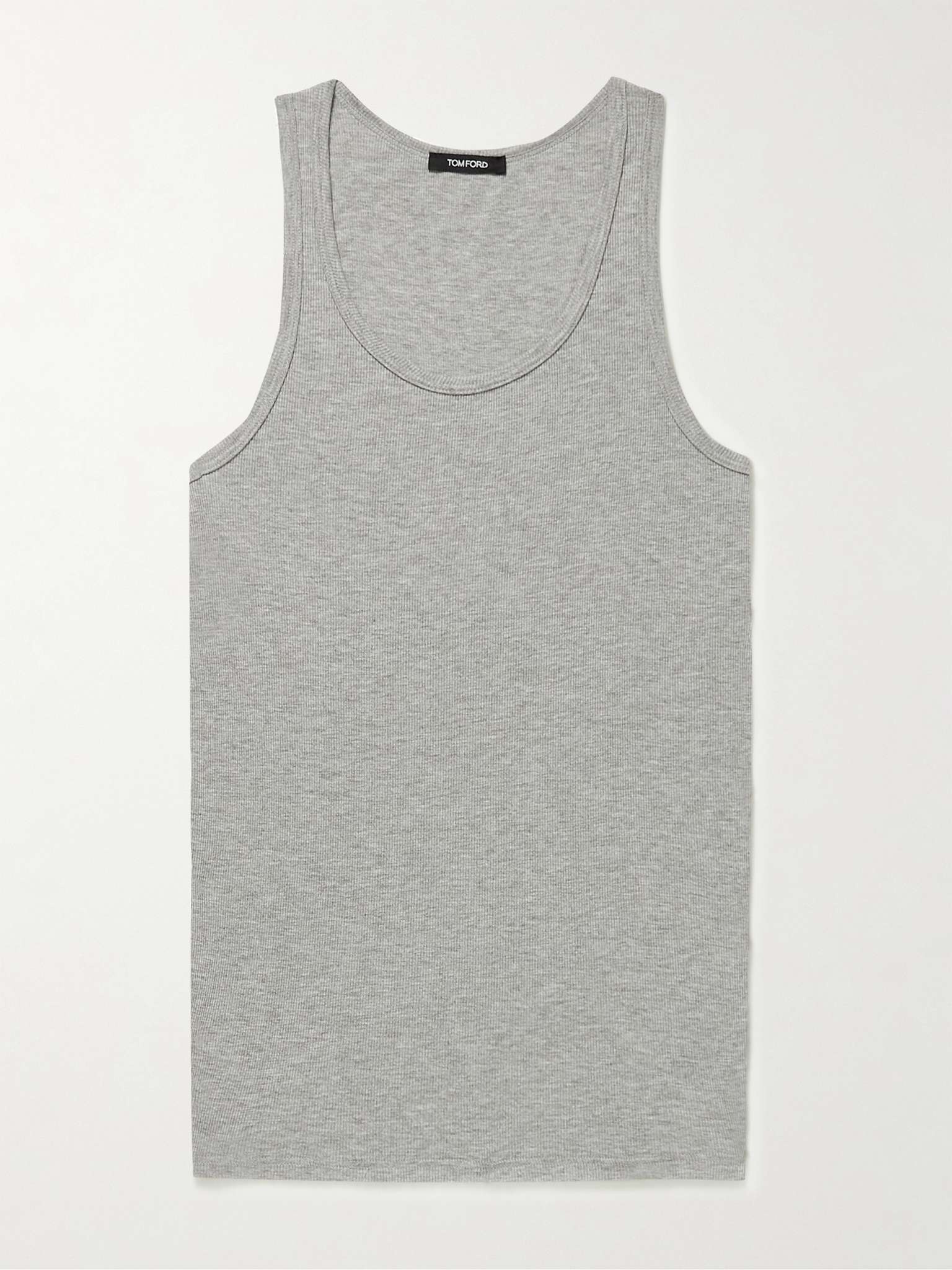 Ribbed Cotton and Modal-Blend Tank Top - 1