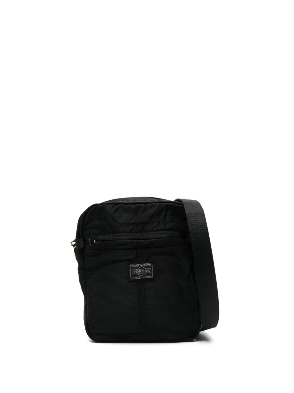 logo-tag messenger bag - 1